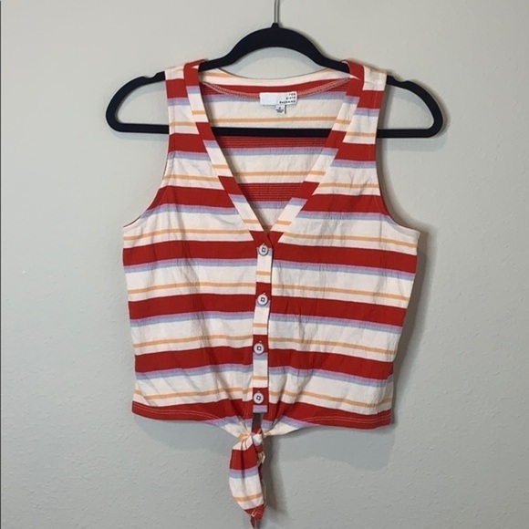 TEN SIXTY SHERMAN Women's Front Tie Tank - Picture 2 of 6